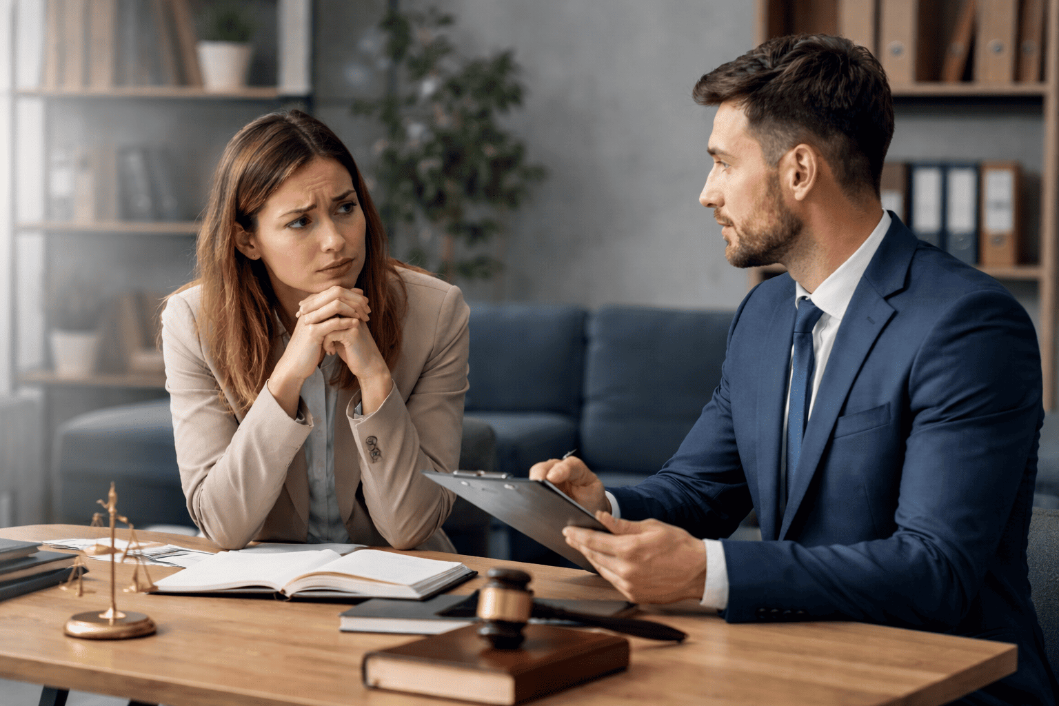 Employee speaking with a hostile work environment lawyer about workplace harassment