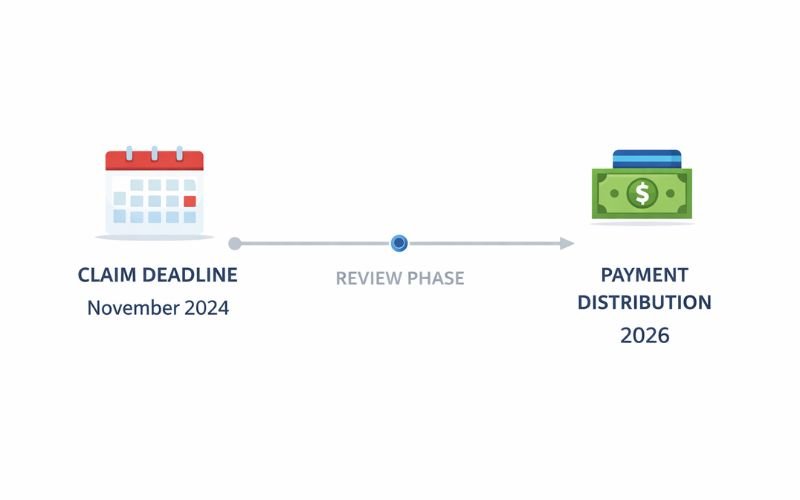 cash app settlement timeline claim deadline 2024 payment 2026