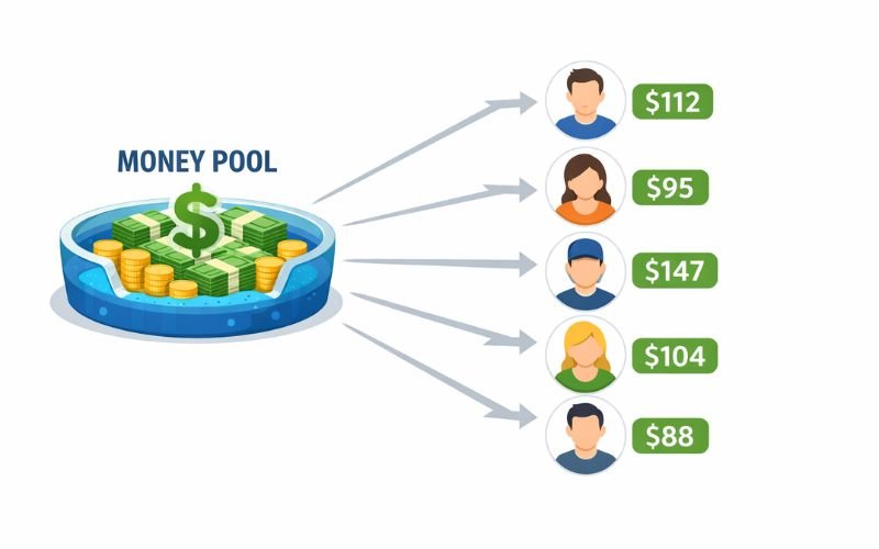 cash app settlement payout distribution example $88 to $147
