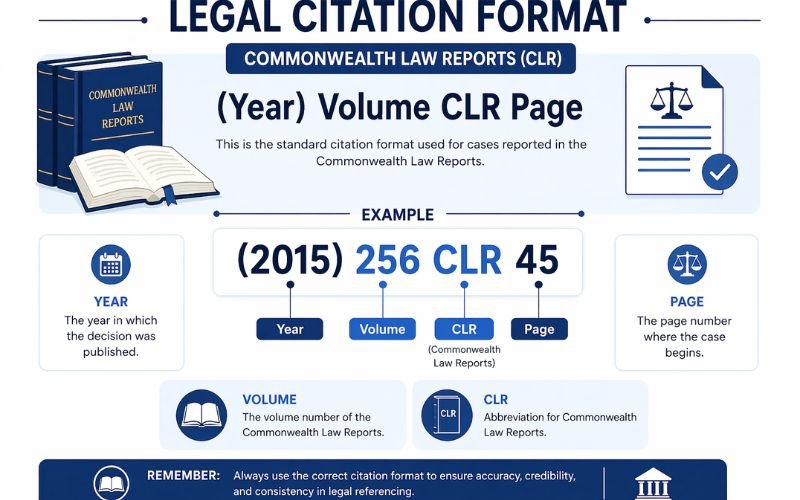 Legal citation format example for Commonwealth Law Reports