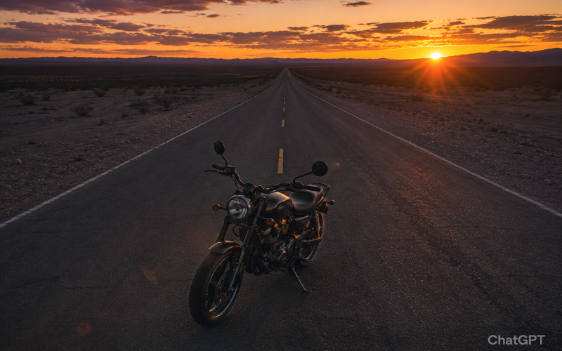 It includes the focus keyword motorcycle accident attorney, describes the image clearly for screen readers, stays under 125 characters, and avoids keyword stuffing.