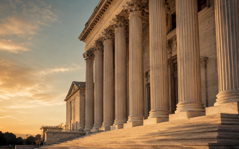 Courthouse exterior representing the statute of limitations for childhood sexual abuse